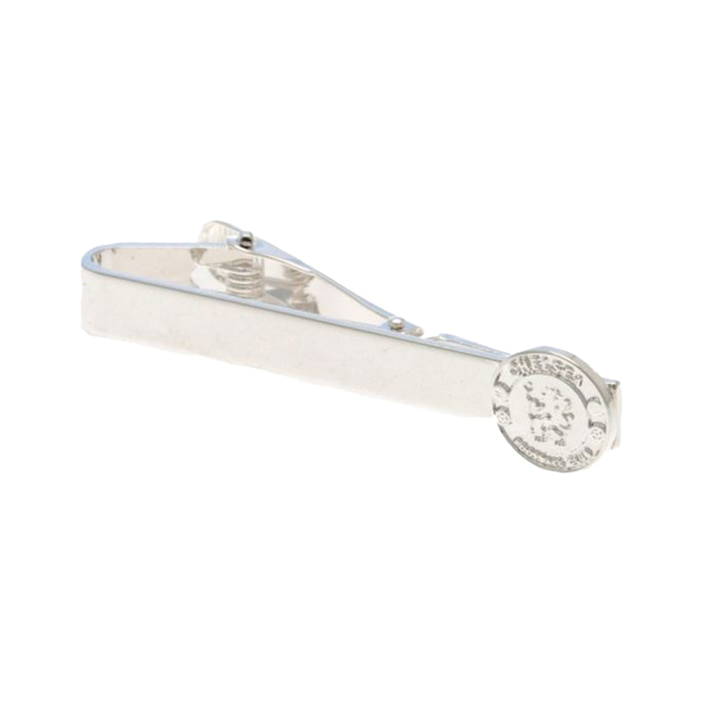 Silver - Front - Chelsea FC Crest Tie Clip