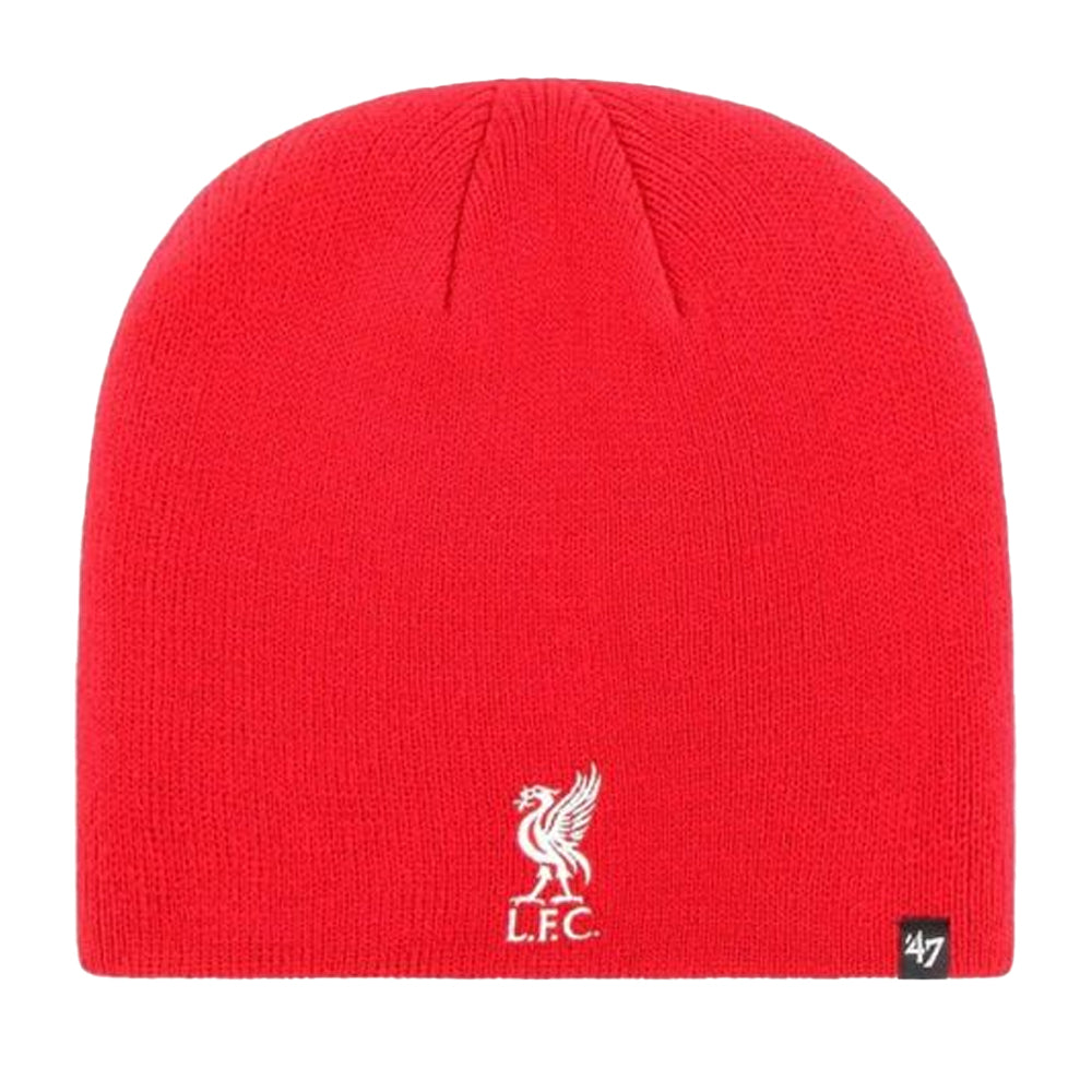 Red - Front - Liverpool FC 47 Ribbed Beanie