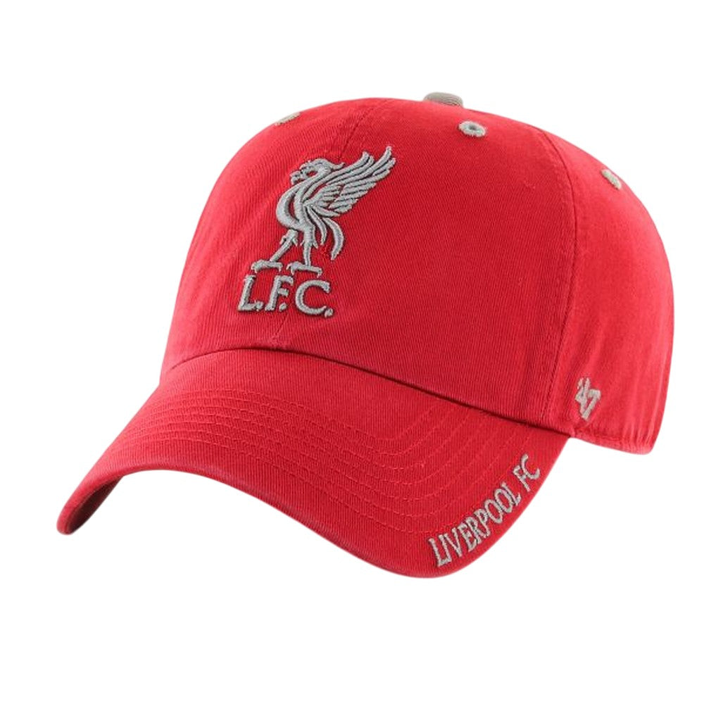 Red - Front - Liverpool FC Clean Up 47 Baseball Cap