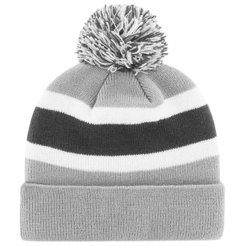 White-Grey - Back - Liverpool FC Breakaway 47 Pom Pom Beanie