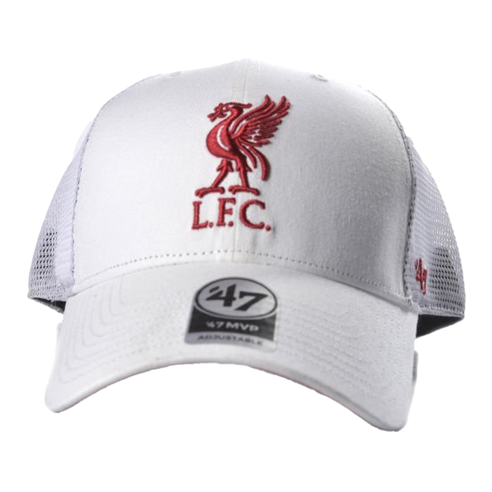 White-Red - Side - Liverpool FC Hitch 47 Mesh Branded Snapback Cap