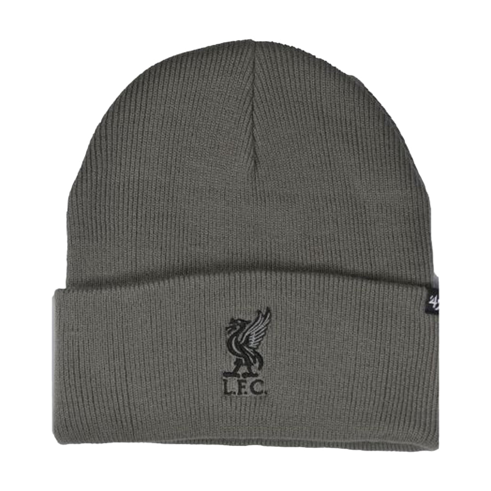 Grey - Front - Liverpool FC Haymaker 47 Cuffed Beanie
