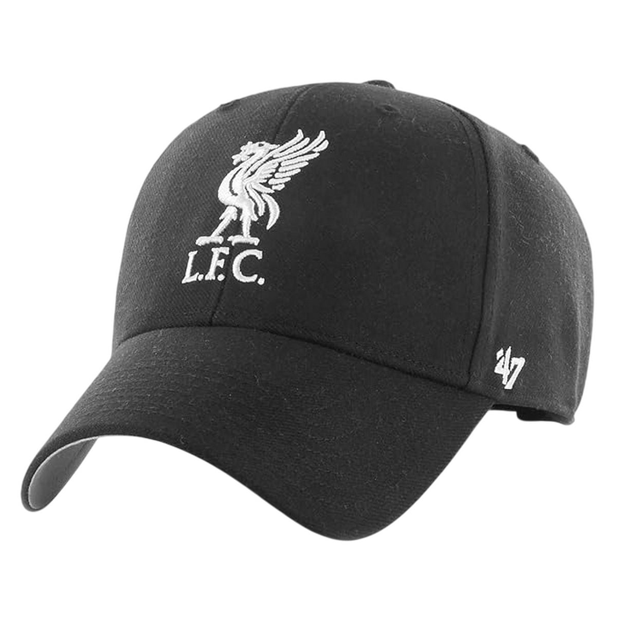 Black-White - Front - Liverpool FC MVP 47 Branded Baseball Cap