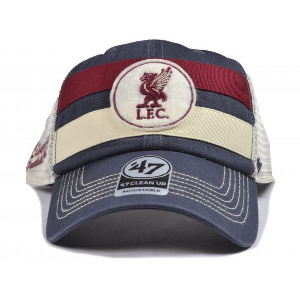 Navy - Front - Liverpool FC MVP Liverbird 47 Relaxed Fit Baseball Cap