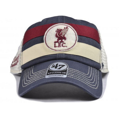 Navy - Front - Liverpool FC MVP Liverbird 47 Relaxed Fit Baseball Cap