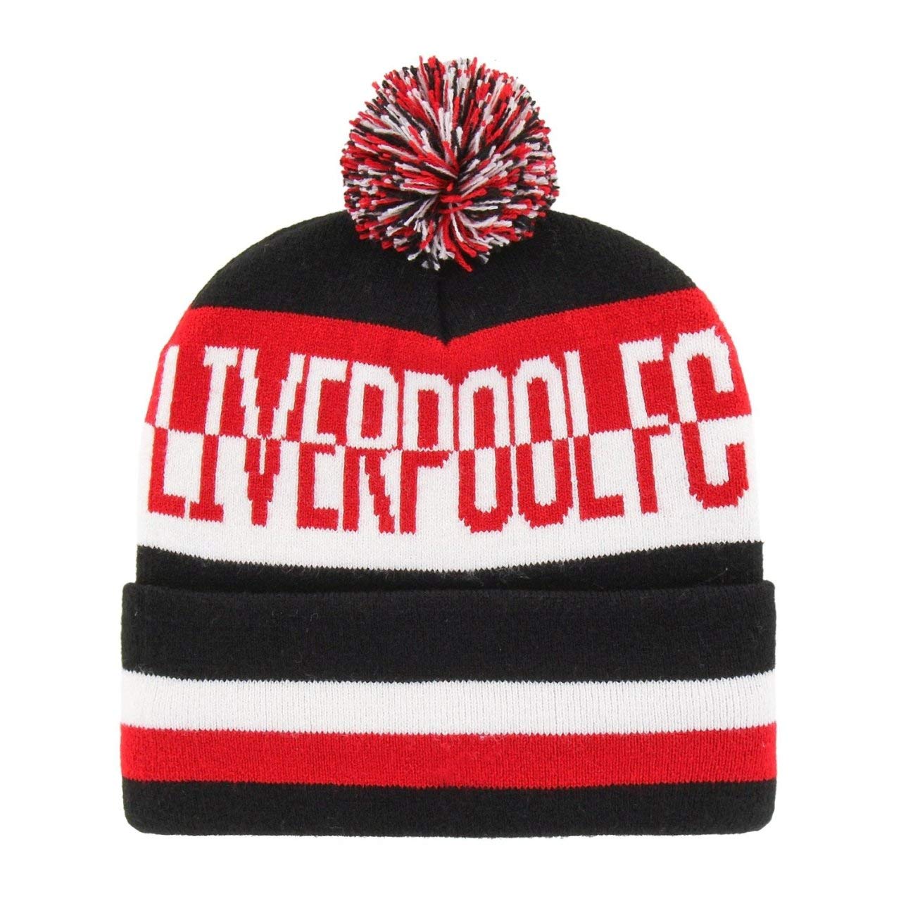 Red-White - Back - Liverpool FC 47 Pom Pom Beanie