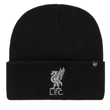 Black-White - Front - Liverpool FC Haymaker 47 Cuffed Beanie