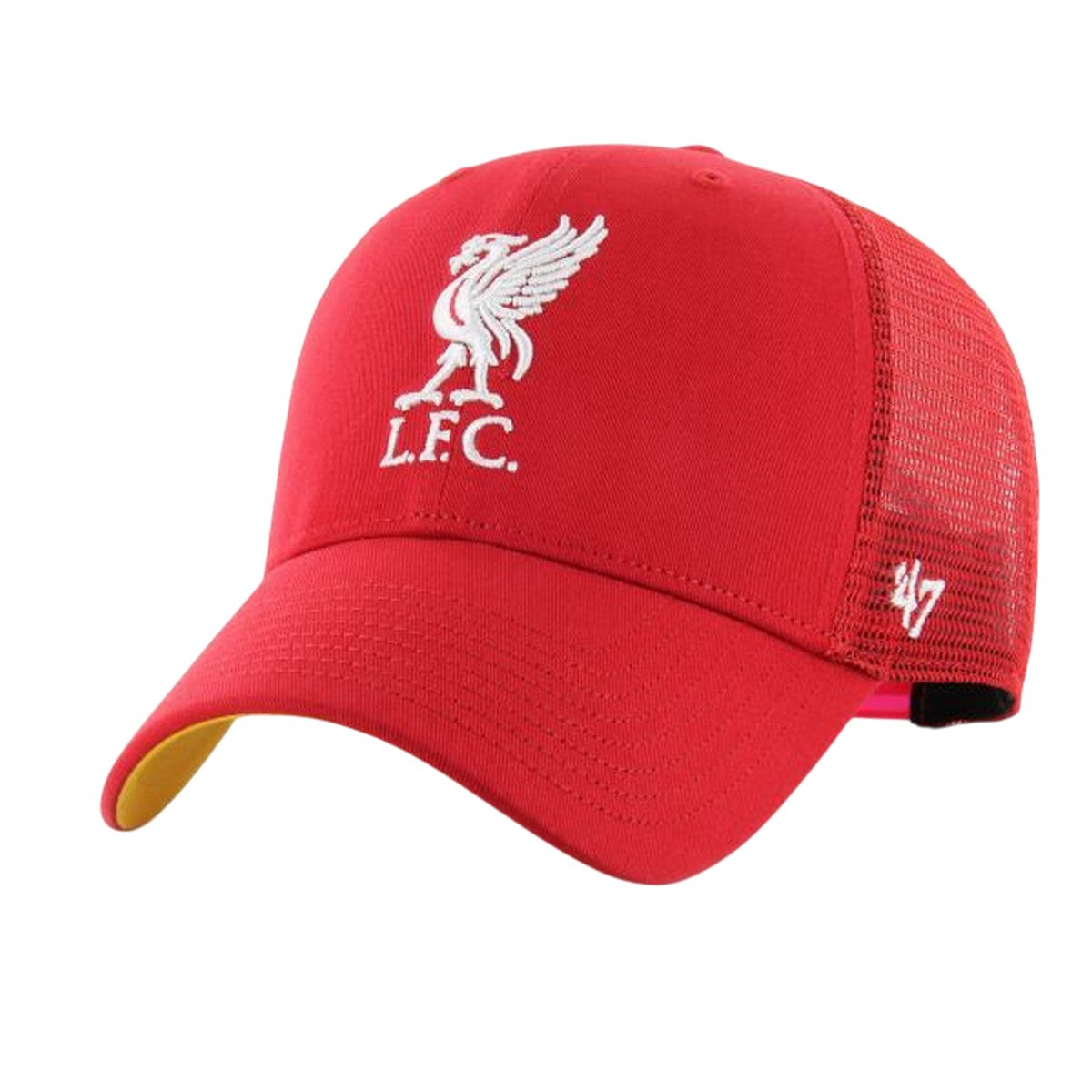 Red-Yellow - Front - Liverpool FC Branson 47 Mesh Snapback Baseball Cap