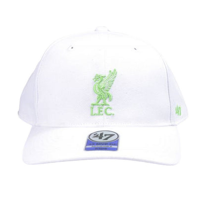 White-Green - Front - Liverpool FC Childrens-Kids MVP 47 Snapback Baseball Cap