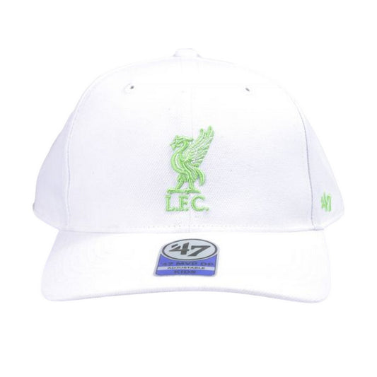 White-Green - Front - Liverpool FC Childrens-Kids MVP 47 Snapback Baseball Cap