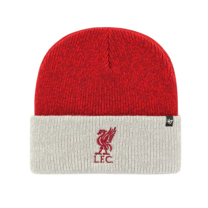Red-White - Front - Liverpool FC 47 Razor Cuffed Two Tone Beanie