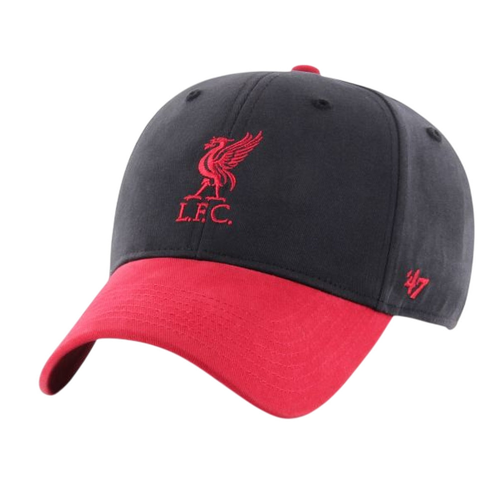 Black-Red - Front - Liverpool FC Baby MVP Newborn 47 Baseball Cap