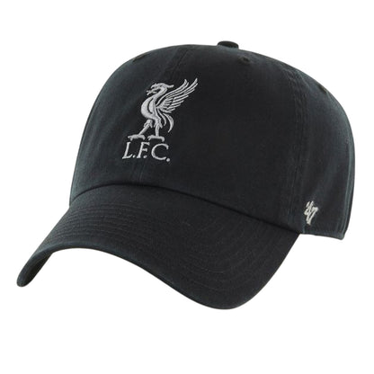 Black-Grey - Front - Liverpool FC Clean Up 47 Relaxed Fit Baseball Cap