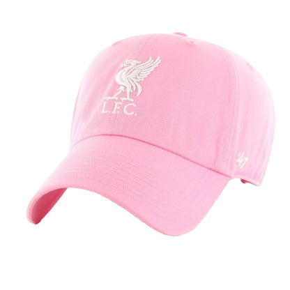 Rose Pink - Front - Liverpool FC Clean Up 47 Lightweight Relaxed Fit Baseball Cap