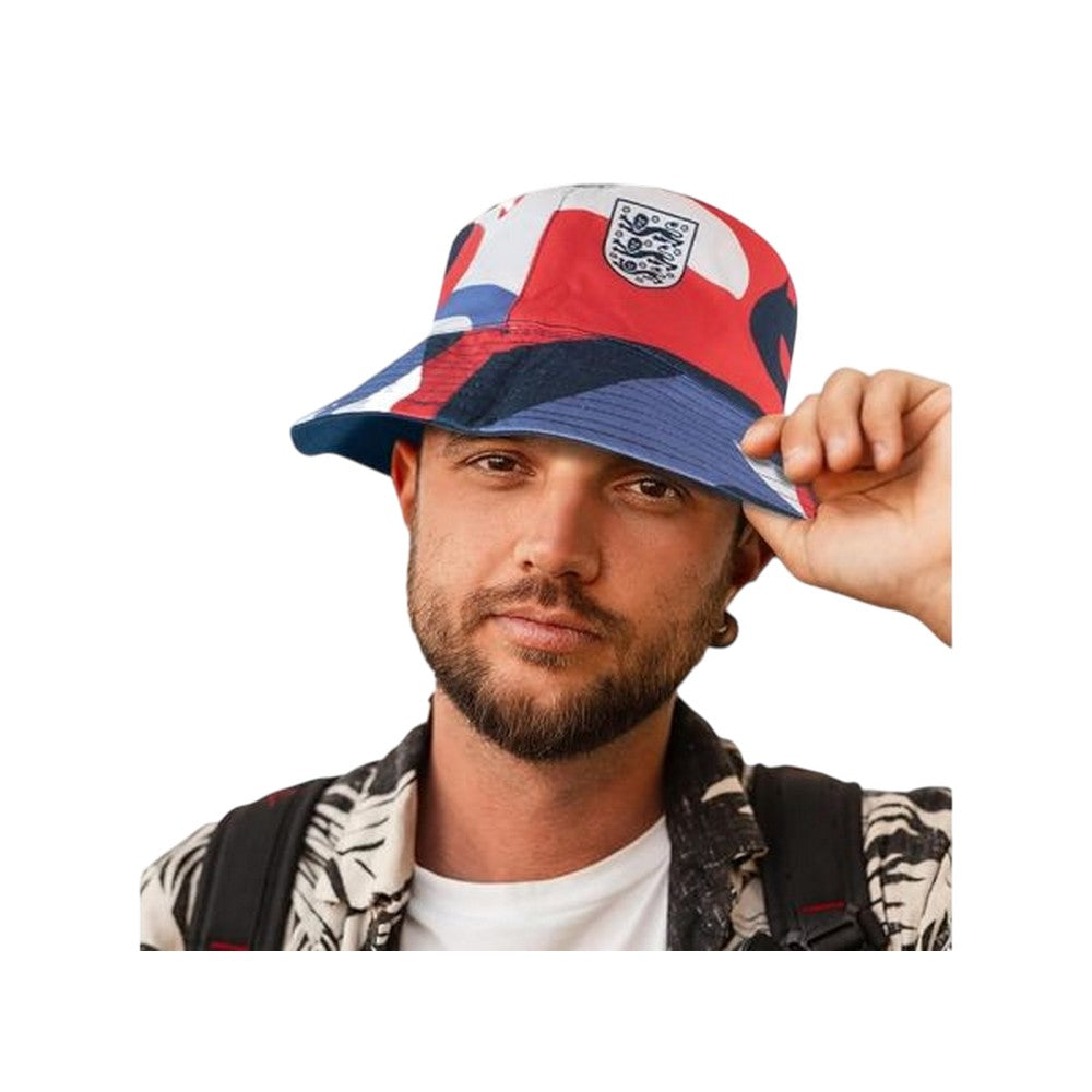 Blue-Red-White - Side - England FA Reversible Bucket Hat