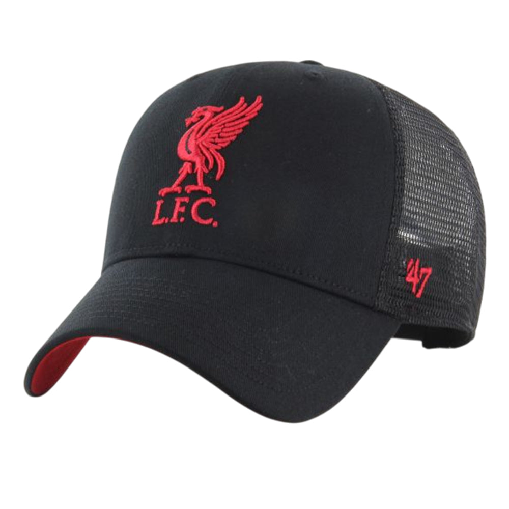 Black-Red - Front - Liverpool FC Branson 47 Mesh Snapback Baseball Cap