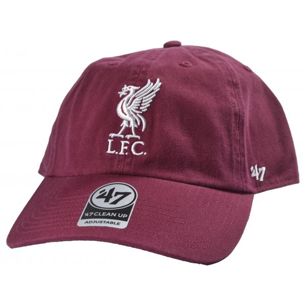 Cardinal - Front - Liverpool FC Clean Up 47 Relaxed Fit Baseball Cap