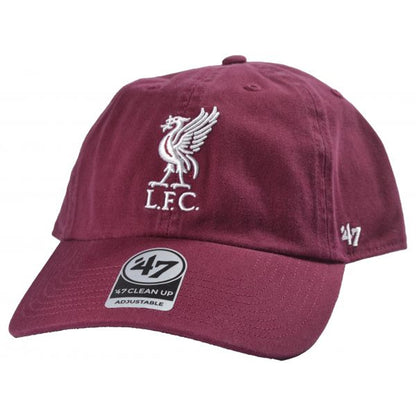 Cardinal - Front - Liverpool FC Clean Up 47 Relaxed Fit Baseball Cap