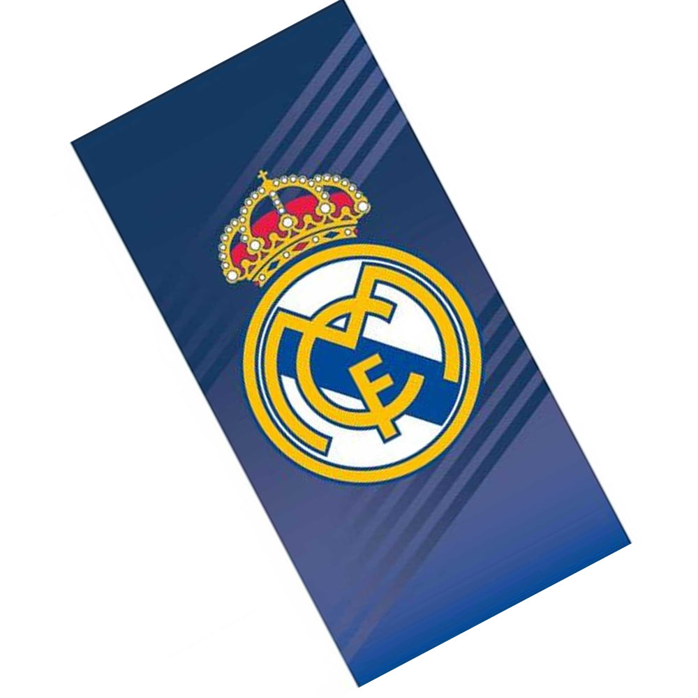 Blue - Back - Real Madrid CF Crest Beach Towel