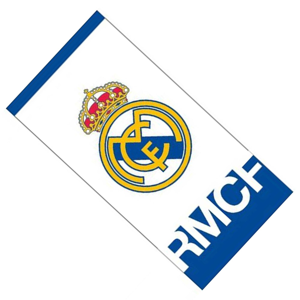 White - Back - Real Madrid CF Crest Beach Towel