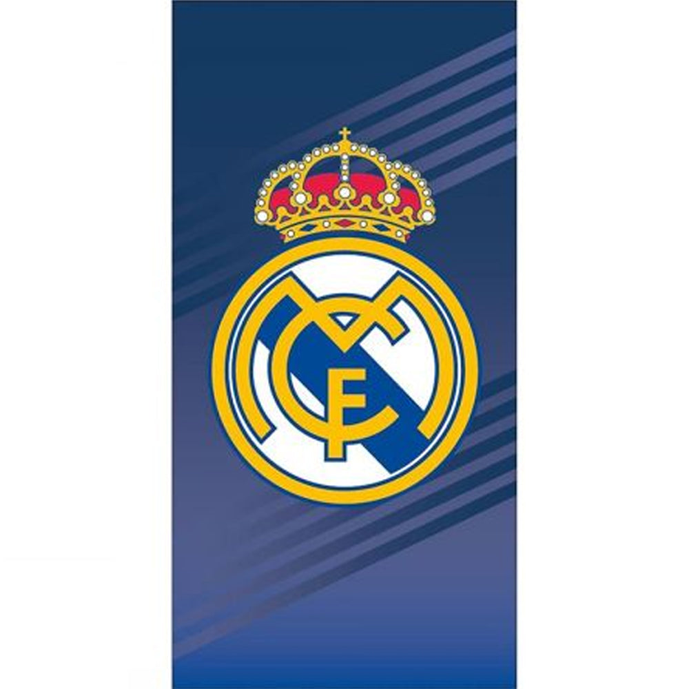 Blue - Front - Real Madrid CF Crest Beach Towel