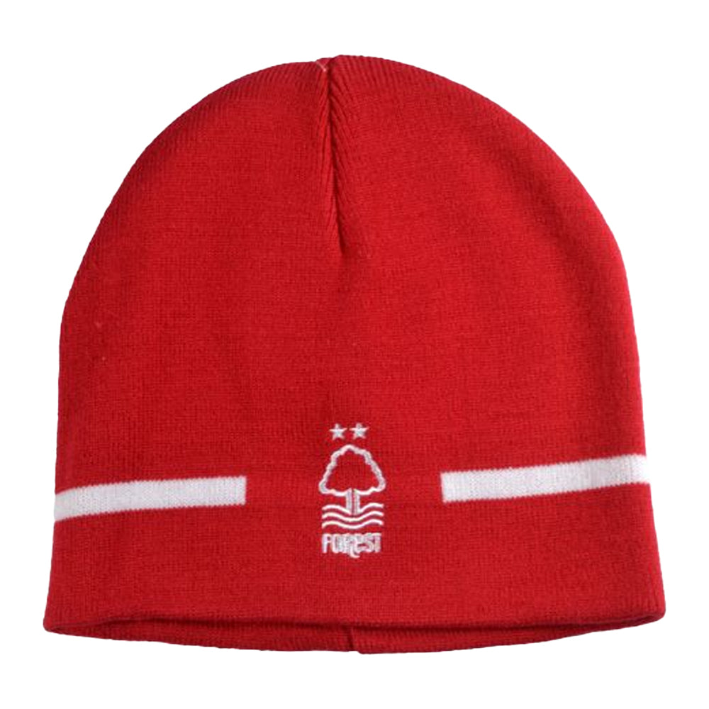 Red - Front - Nottingham Forest FC Knitted Beanie