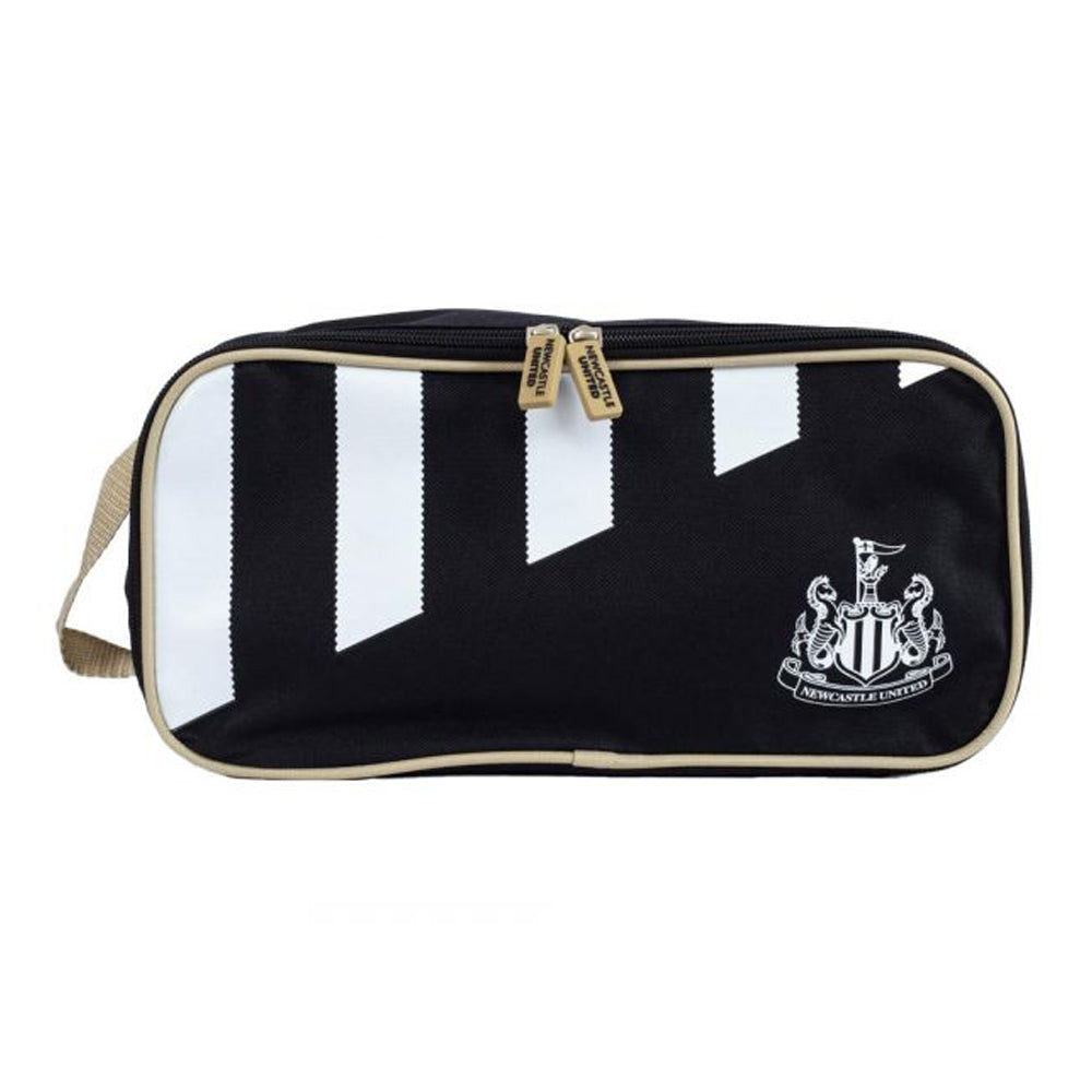 Black-White - Front - Newcastle United FC Striped Boot Bag