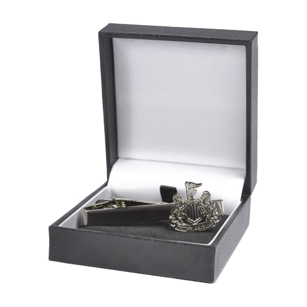 Silver - Side - Newcastle United FC Silver Plated Crest Tie Slide