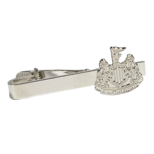 Silver - Front - Newcastle United FC Silver Plated Crest Tie Slide