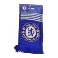 Blue - Side - Chelsea FC Skyline Jacquard Knitted Scarf