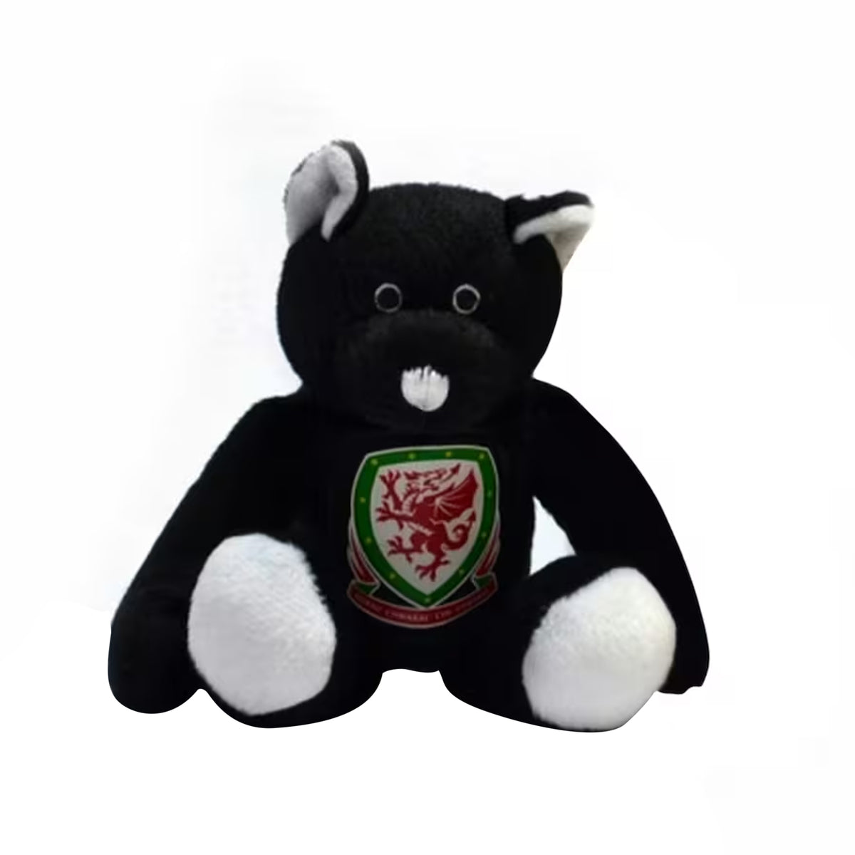 Black-White - Front - Wales Official Football Mini Bear