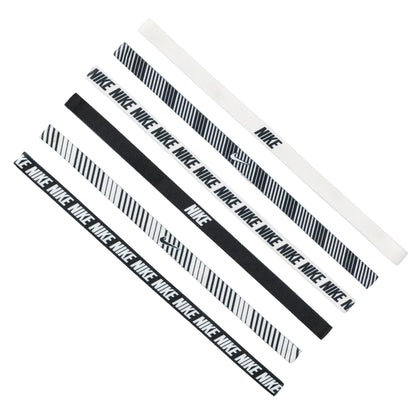 White-Black - Lifestyle - Nike Printed Flex Classic Headband (Pack of 6)