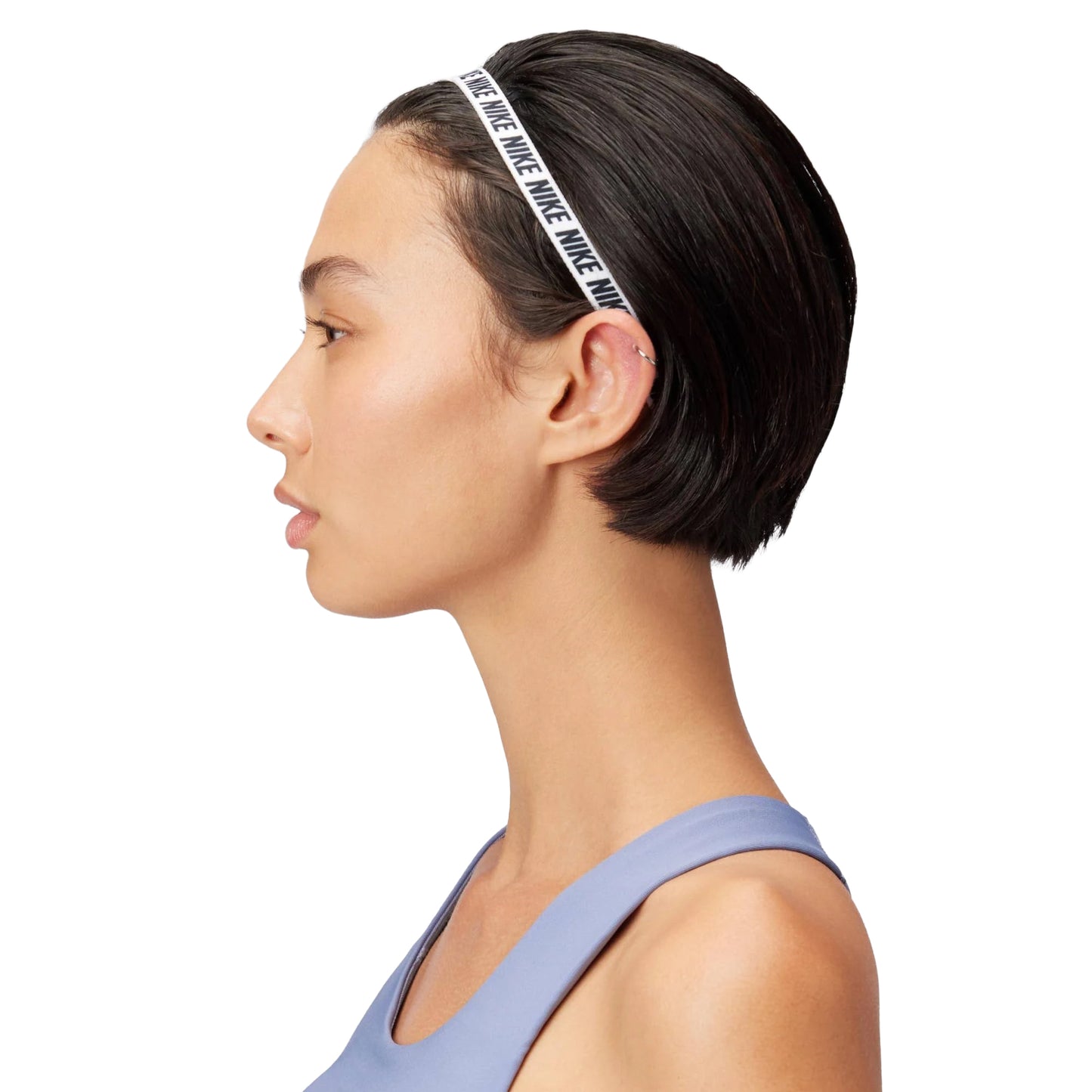 White-Black - Pack Shot - Nike Printed Flex Classic Headband (Pack of 6)