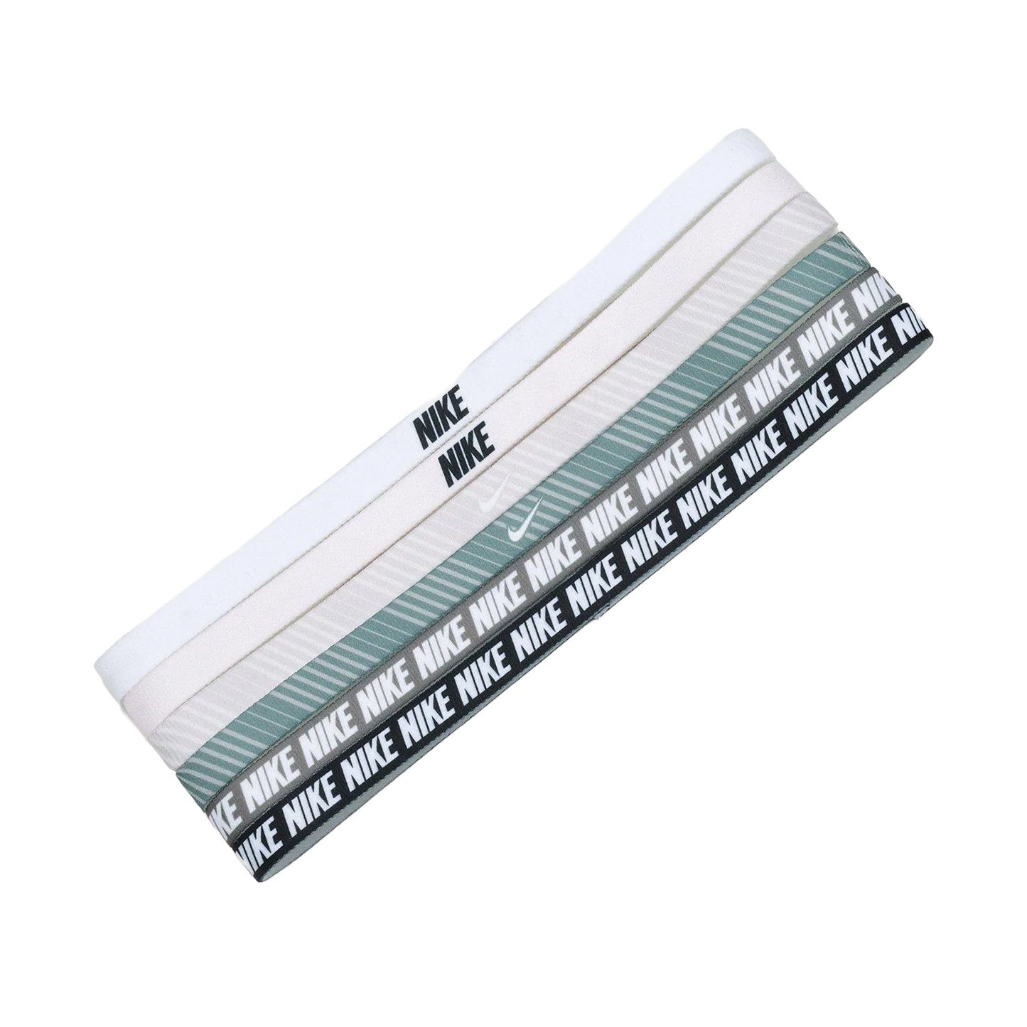 Soft Pink-Light Grey-White - Back - Nike Printed Flex Classic Headband (Pack of 6)