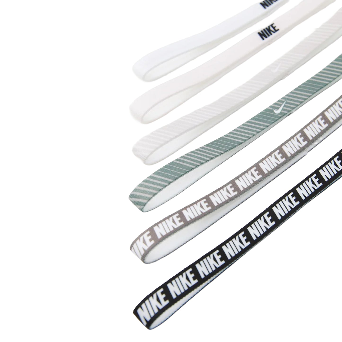 Soft Pink-Light Grey-White - Lifestyle - Nike Printed Flex Classic Headband (Pack of 6)