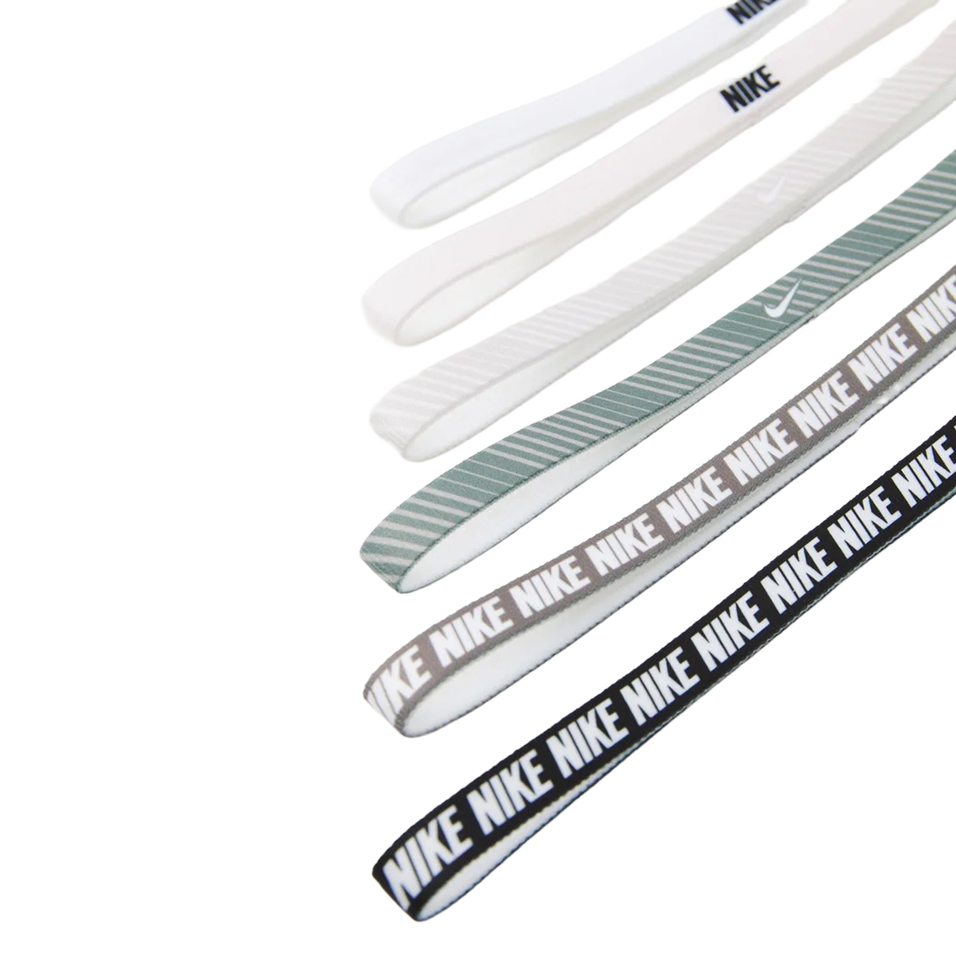 Soft Pink-Light Grey-White - Lifestyle - Nike Printed Flex Classic Headband (Pack of 6)