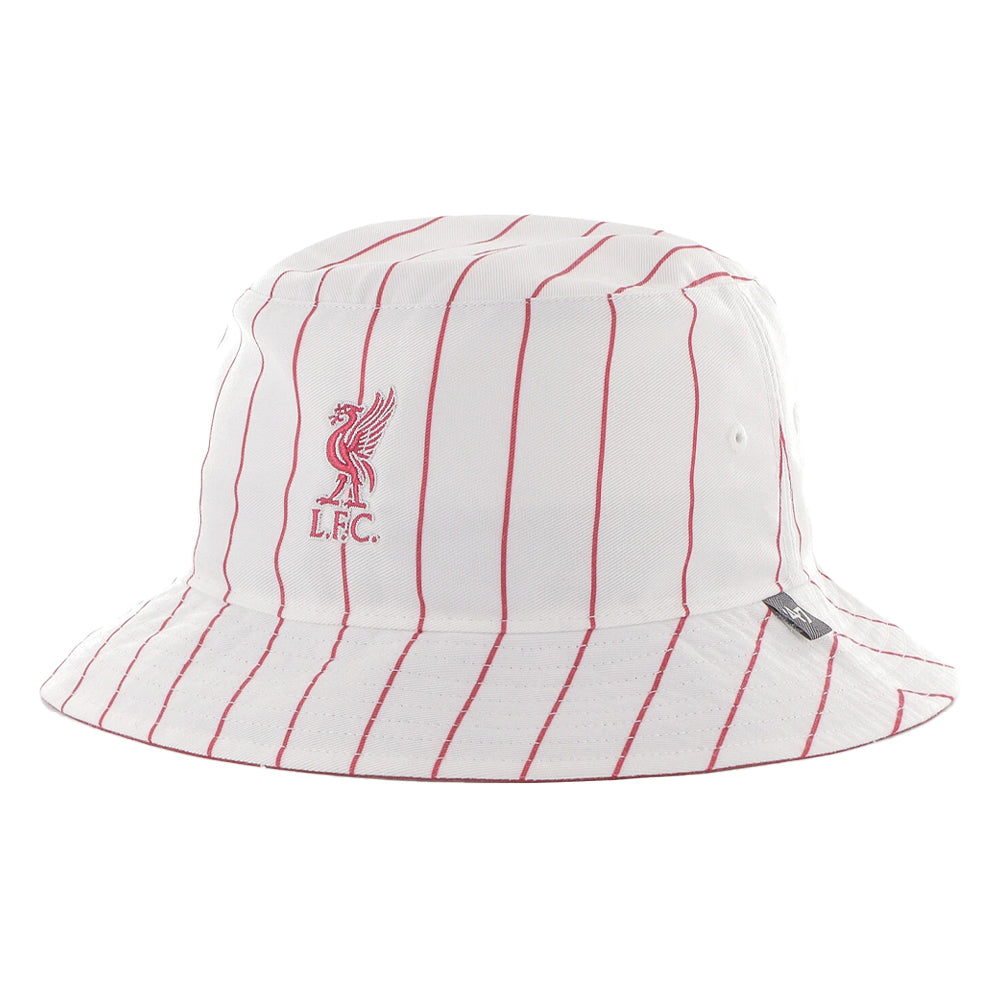 Grey-Red - Front - 47 Unisex Adult Liverpool FC Stripes Bucket Hat