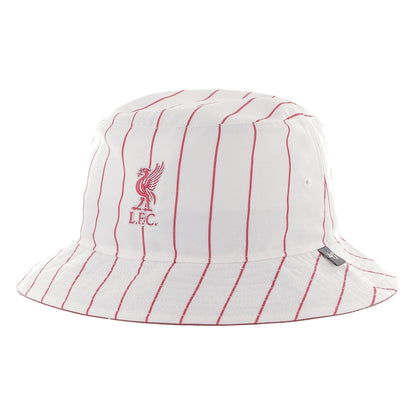 Grey-Red - Front - 47 Unisex Adult Liverpool FC Stripes Bucket Hat