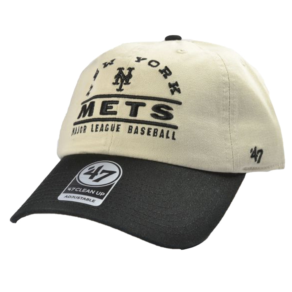 Black-Beige - Front - 47 MLB Windham New York Mets Baseball Cap