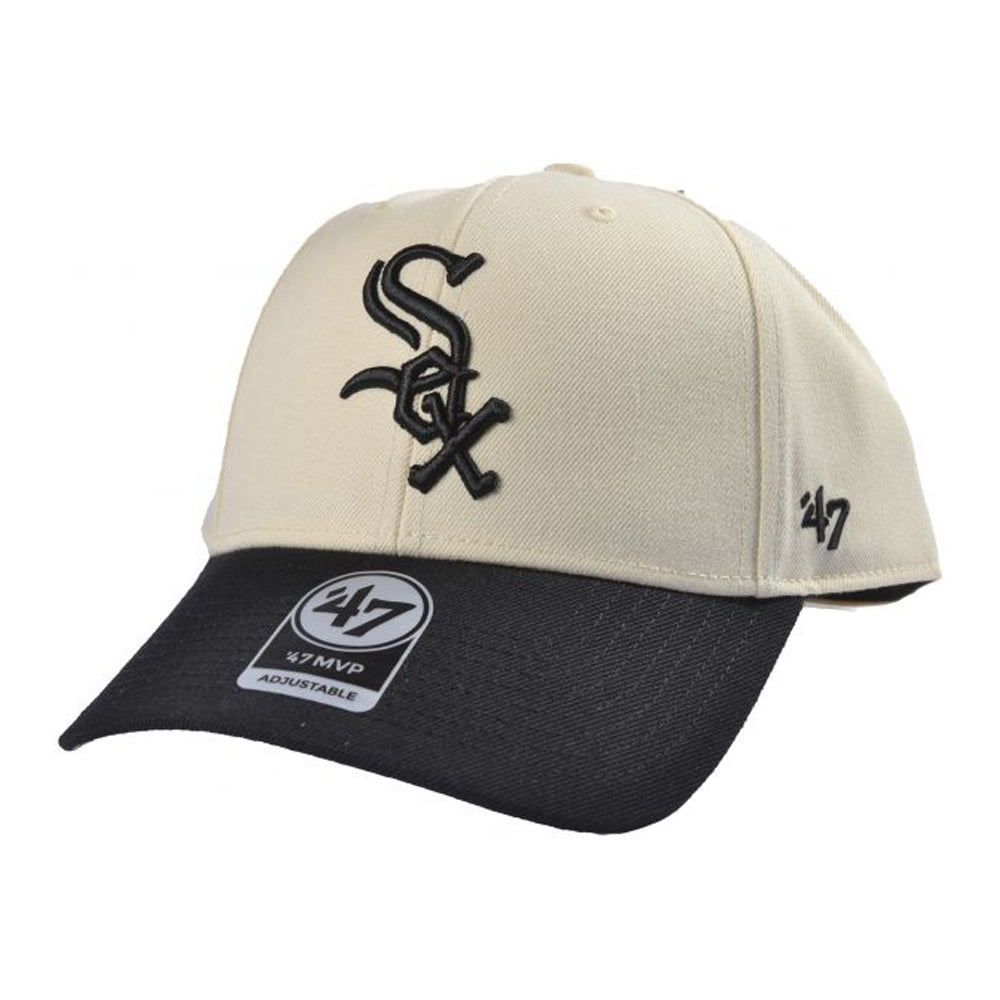 Black-White - Front - 47 MLB MVP Chicago White Sox Two Tone Baseball Cap