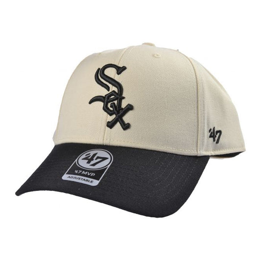 Black-White - Front - 47 MLB MVP Chicago White Sox Two Tone Baseball Cap