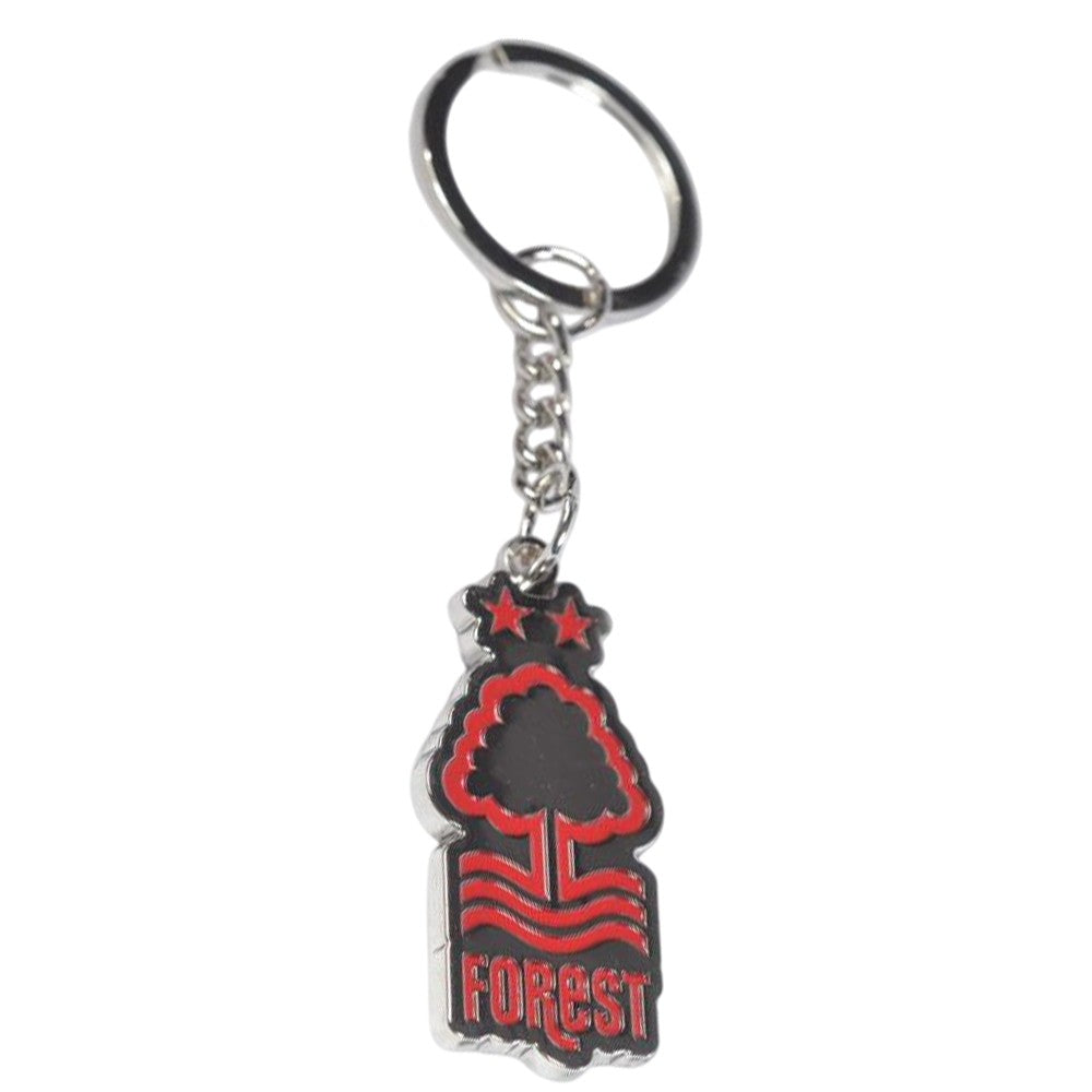 Red-Black-Silver - Back - Nottingham Forest FC Crest Keyring