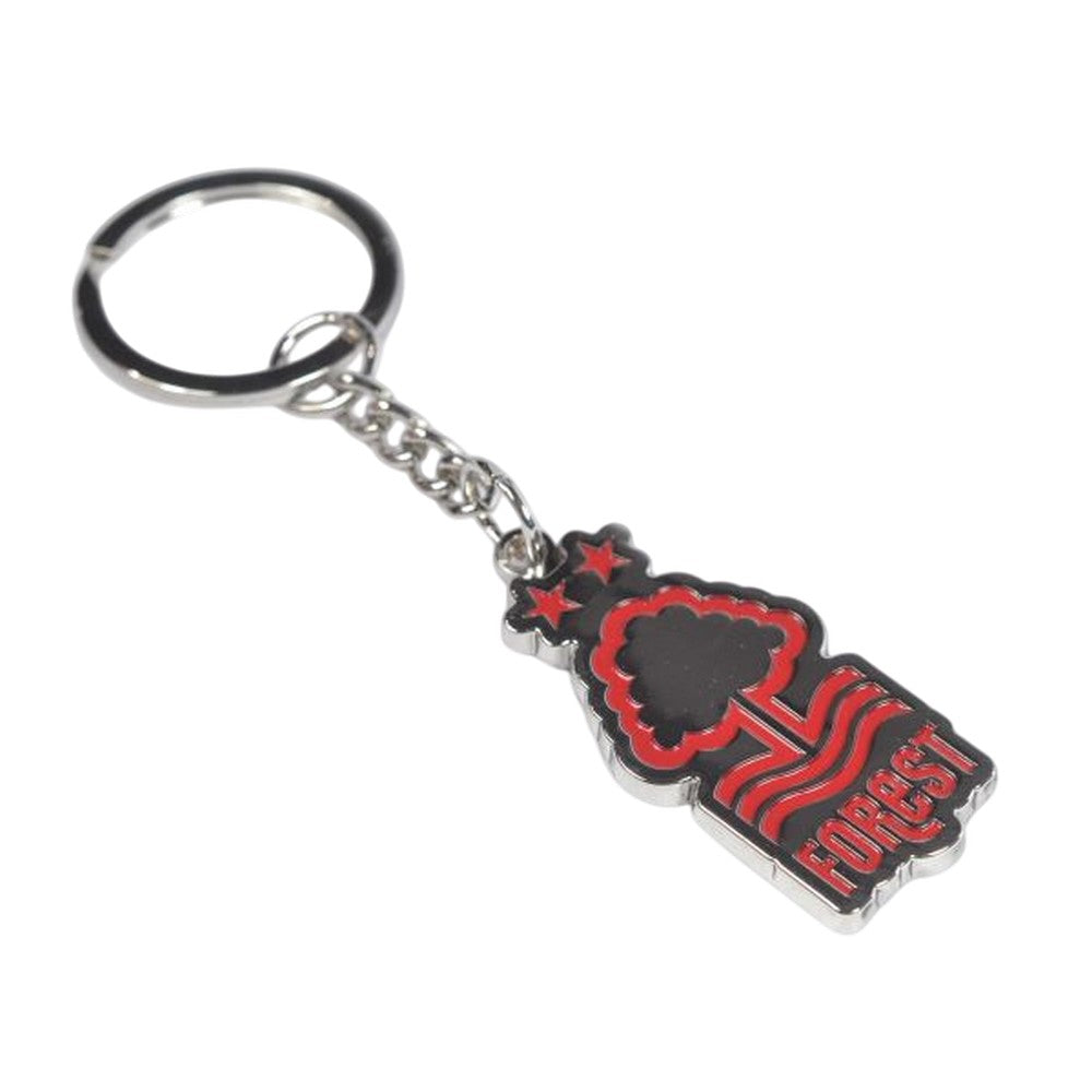 Red-Black-Silver - Front - Nottingham Forest FC Crest Keyring