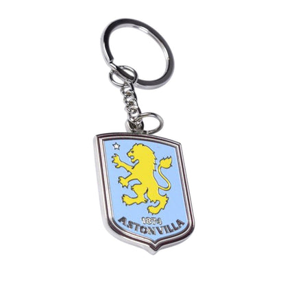 Sky Blue-Yellow-Silver - Back - Aston Villa FC Crest Keyring