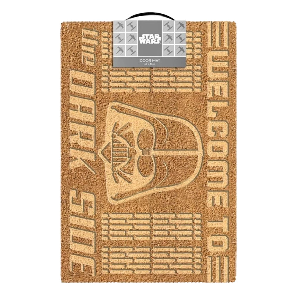 Brown - Back - Star Wars Welcome To The Dark Side Coir Embossed Door Mat