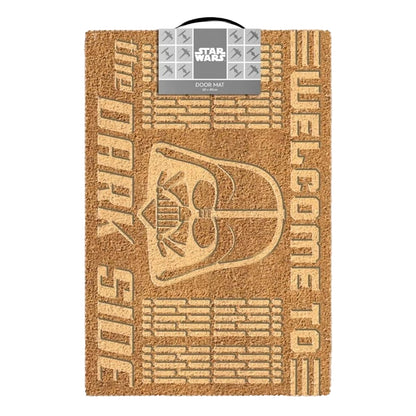 Brown - Back - Star Wars Welcome To The Dark Side Coir Embossed Door Mat