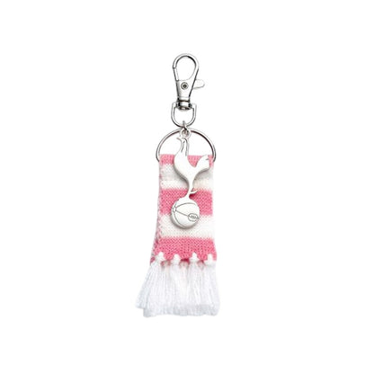 Pink-White - Back - Tottenham Hotspur FC Stripe Crest Keyring