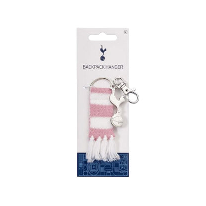 Pink-White - Side - Tottenham Hotspur FC Stripe Crest Keyring