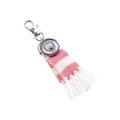 Pink-White - Front - Manchester City FC Stripe Crest Keyring