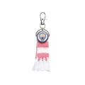 Pink-White - Back - Manchester City FC Stripe Crest Keyring